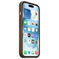 Husă pentru smartphone Apple iPhone 15 Apple/ MagSafe Back/ FineWoven/ Taupe Brown photo 3