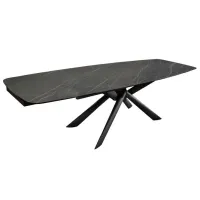 Masă de bucătărie extensibilă DecoPrim Asia Ceramică/ Black photo 2