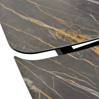 Masă de bucătărie extensibilă DecoPrim Asia Ceramică/ Black photo 4