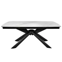 Masă de bucătărie extensibilă DecoPrim Asia Italy Ceramică/ White photo 3