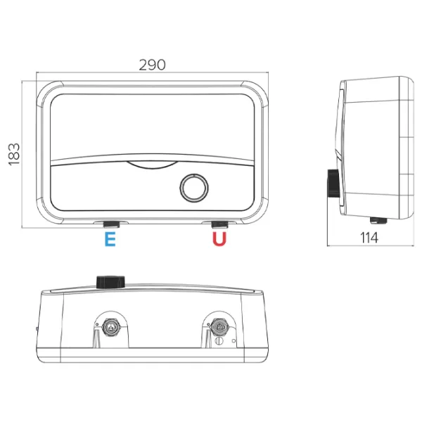 Încălzitor de apă instantaneu Ariston AURES S 4 SH EU 4000 W/ White photo 3