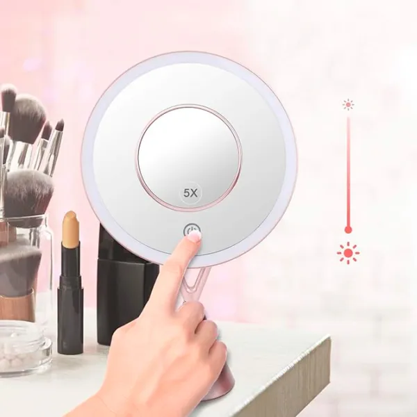 Oglindă de machiaj LED Mirror RM282-SL Unilateral/ Rose Gold photo 4