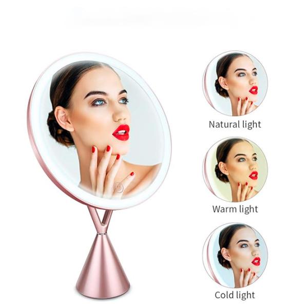 Oglindă de machiaj LED Mirror RM282-SL Unilateral/ Rose Gold photo 5