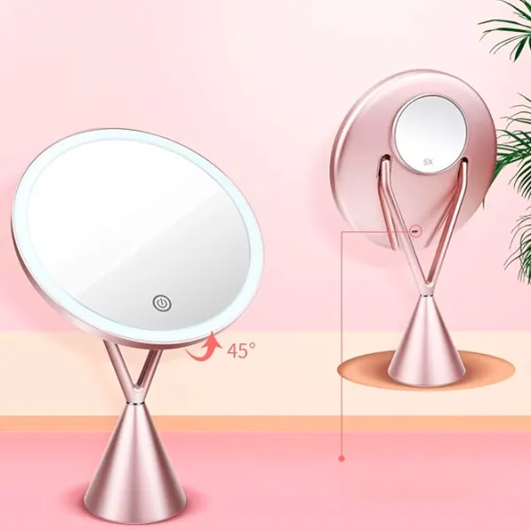 Oglindă de machiaj LED Mirror RM282-SL Unilateral/ Rose Gold photo 6