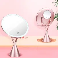 Oglindă de machiaj LED Mirror RM282-SL Unilateral/ Rose Gold photo 6