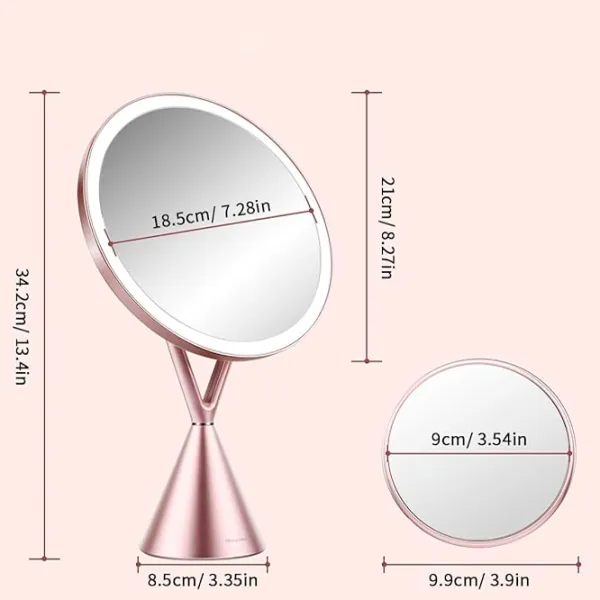 Oglindă de machiaj LED Mirror RM282-SL Unilateral/ Rose Gold photo 7