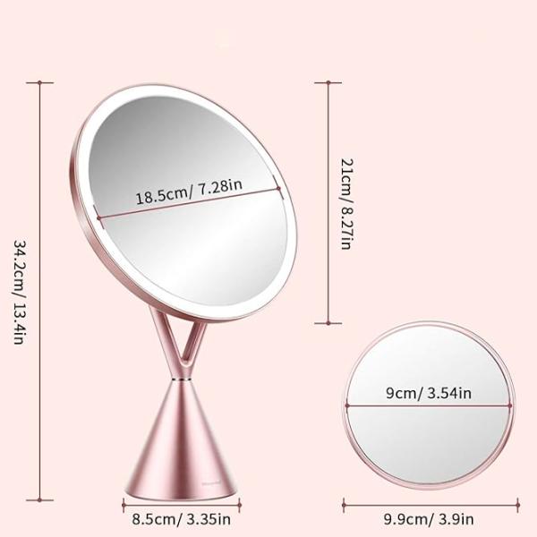 Oglindă de machiaj LED Mirror RM282-SL Unilateral/ Rose Gold photo 7