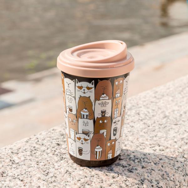 Cană termo Bytplast Phibo EcoStyle Beige 0.4l photo 4