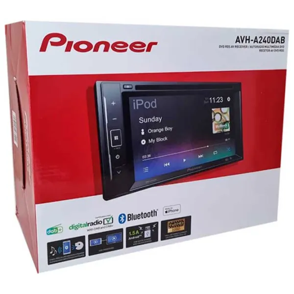 Автомагнитола универсальная 6.2" AVH-A240DAB Black photo 5
