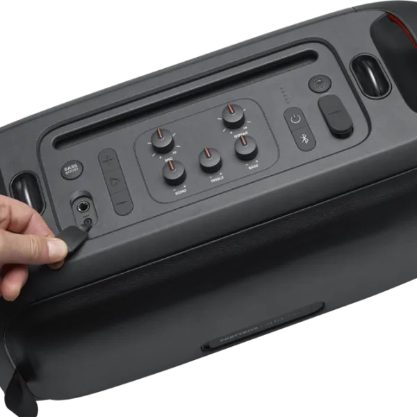 Портативная колонка JBL PartyBox On-the-Go Essential 100 Вт/ Черный photo 6 Портативная колонка JBL PartyBox On-the-Go Essential 100 Вт/ Черный photo 6