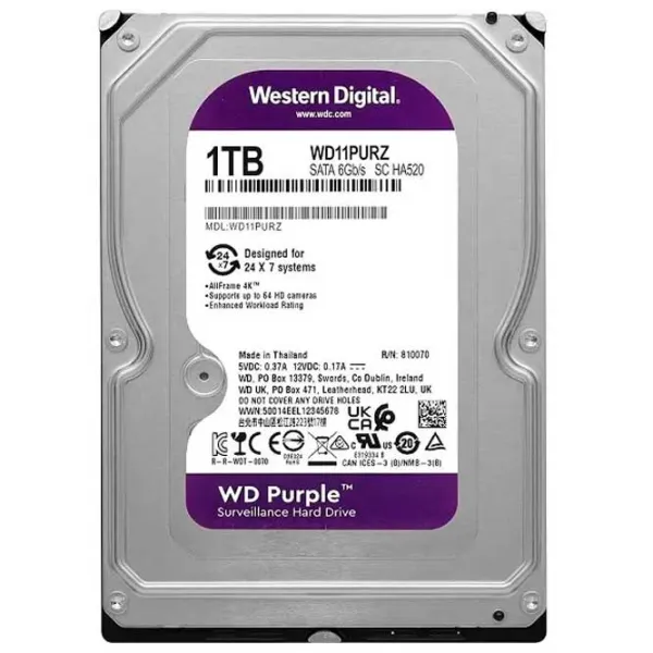 HDD Western Digital WD11PURZ 1 TB Silver photo 4