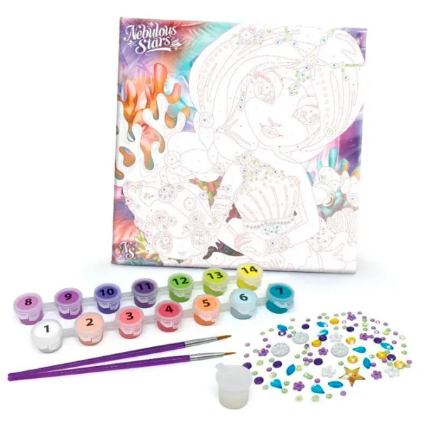 Set de creație Nebulous Stars Paint-by-Number on Canvas - Coralia 11422 7+/ Multicolor photo 2
