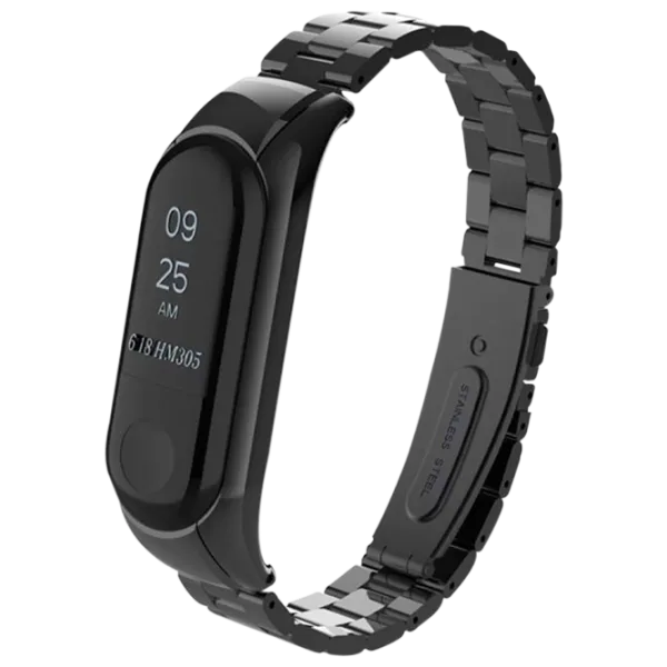 Ремень Xiaomi Mi Band 3 Stainless Cталь/ Черный photo 2