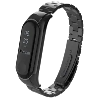 Ремень Xiaomi Mi Band 3 Stainless Cталь/ Черный photo 2
