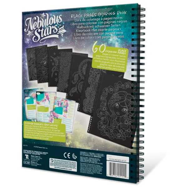 Set de creație Nebulous Stars Isadora's Black Pages Coloring Book 11136 7+/ Multicolor Black photo 9