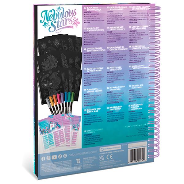 Set de creație Nebulous Stars Isadora's Black Pages Coloring Book 11136 7+/ Multicolor Black photo 10