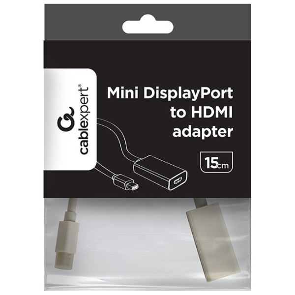 Кабель видео Cablexpert HDMI + miniDP 0.15 м/ Белый photo 3