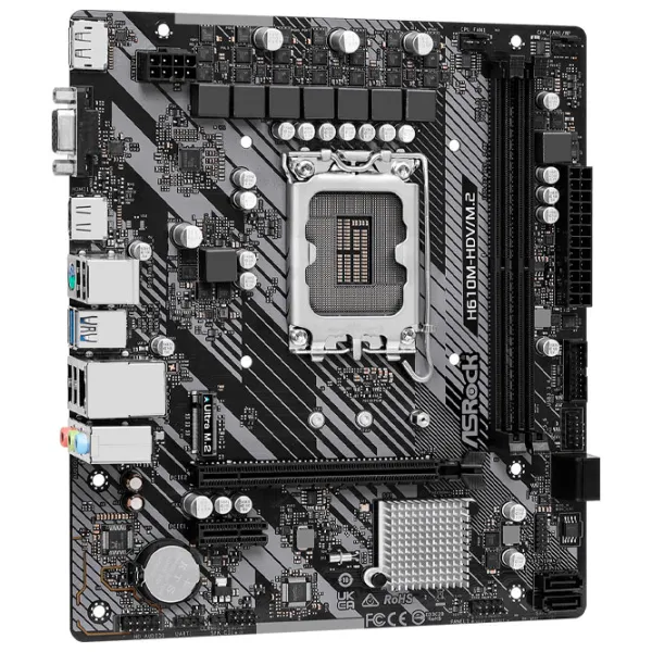 Материнская плата ASRock H610M-HDV/ M.2 R2.0 micro ATX/ Intel H610M photo 2