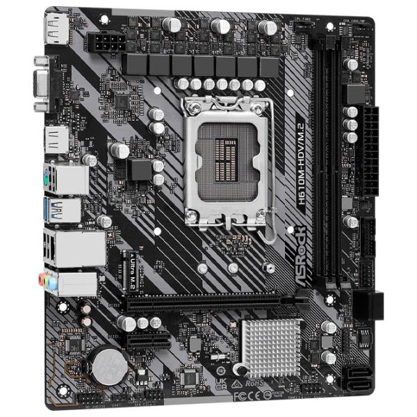 Материнская плата ASRock H610M-HDV/ M.2 R2.0 micro ATX/ Intel H610M photo 2
