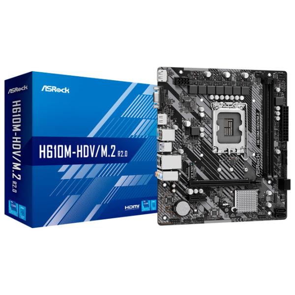Материнская плата ASRock H610M-HDV/ M.2 R2.0 micro ATX/ Intel H610M photo 4