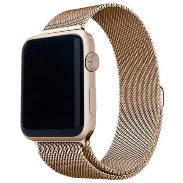 Ремень Apple Watch 4 Elegant Milanese Loop Металл/ 38, 40 мм/ Золото photo 2