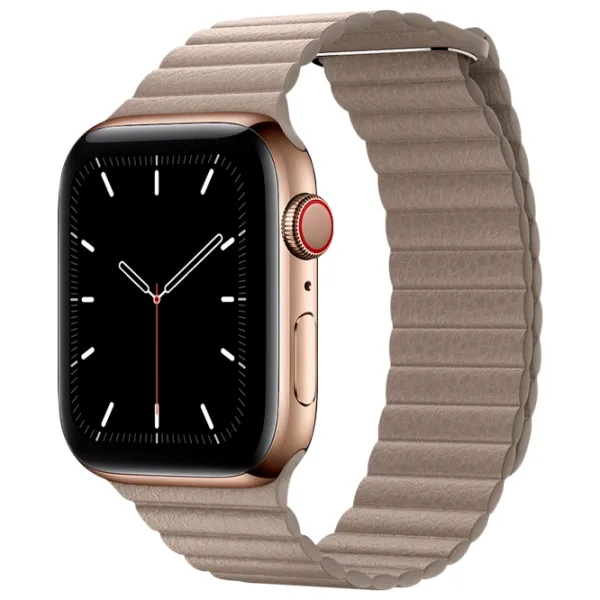 Ремень Apple Watch 4 Elegant Leather Loop 38, 40 мм/ Stone photo 2
