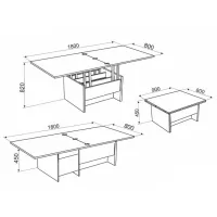 Măsuță de cafea Ambianta Trio Stejar Bardolino photo 6