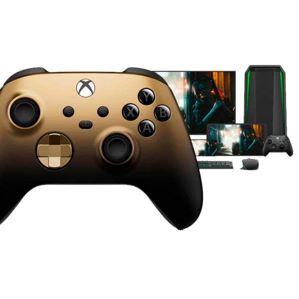 Геймпад Microsoft Gold Shadow Special Edition Беспроводные / 12 buttons / Черный photo 5