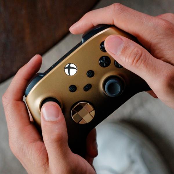 Геймпад Microsoft Gold Shadow Special Edition Беспроводные / 12 buttons / Черный photo 7
