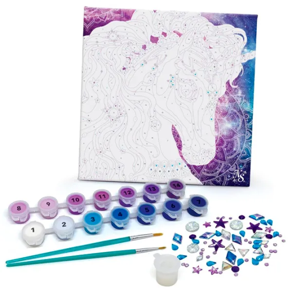 Set de creație Nebulous Stars Paint-by-Number on Canvas Nebulia & Horse 11421 7+/ Multicolor photo 2