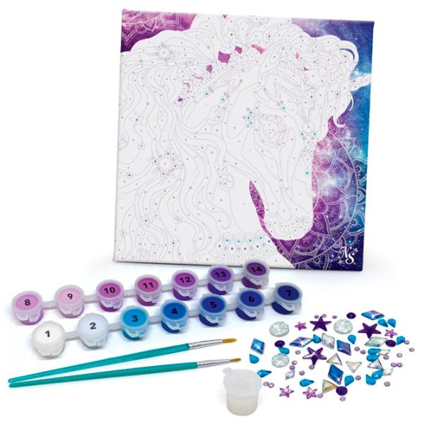 Set de creație Nebulous Stars Paint-by-Number on Canvas Nebulia & Horse 11421 7+/ Multicolor photo 2