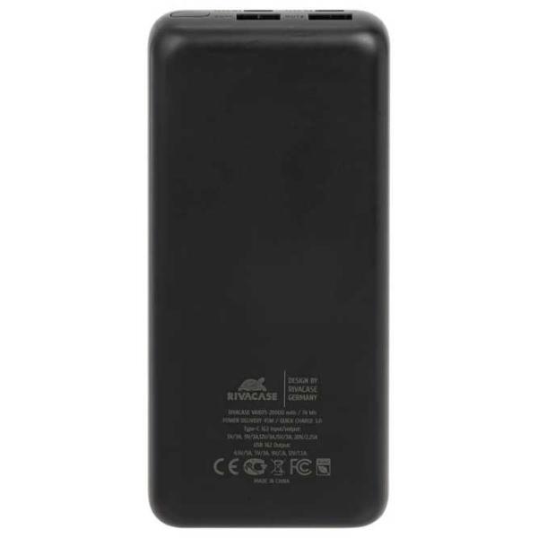 Power Bank RivaCase VA1075 20000 мАч/ Черный photo 3