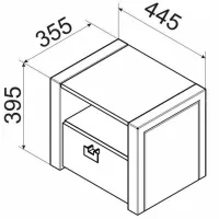 Тумбочки Ambianta Rio 39.5см x 44.5см x 35.5см/ ЛДСП/ Графитовый photo 3