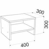 Тумбочки Ambianta Bravo Cremona 30см x 40см x 30см/ ЛДСП/ Кремовый photo 3