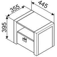 Тумбочки Ambianta Rio 39.5см x 44.5см x 35.5см/ ЛДСП/ Кремовый photo 3