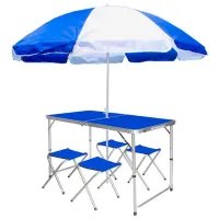 Umbrelă de grădină Catol Lux NC-18-UB001 White Blue photo 2