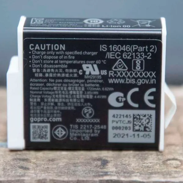 Аккумулятор для экшн камеры GoPro Enduro Rechargeable Battery Черный photo 6