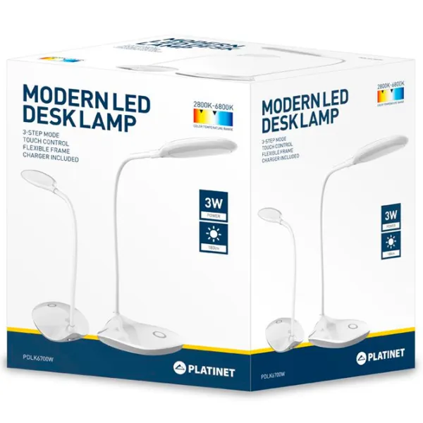 Lampă de masă Platinet Flex White photo 5