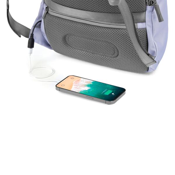 Рюкзак для ноутбука XD-Design Bobby Soft anti-theft 15.6"/ Серый Фиолетовый photo 13