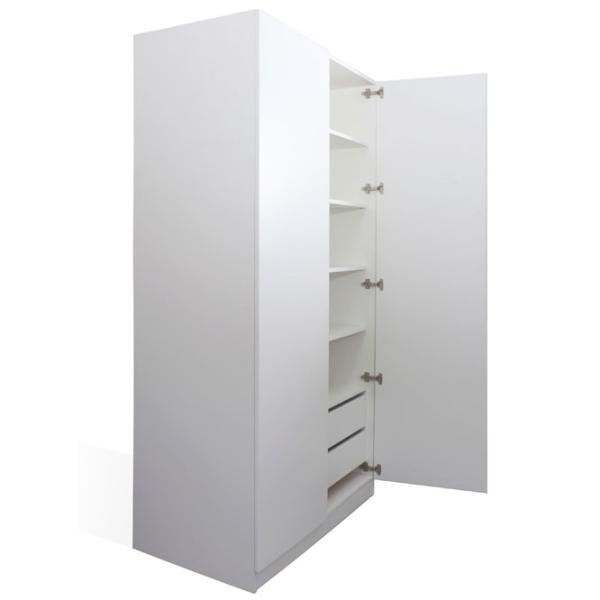 Dulap Linear Andra Petra LD-D2ME-4 120 x 60 x 220 / PAL / Alb photo 3