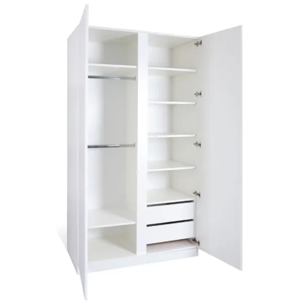 Dulap Linear Andra Petra LD-D2ME-4 120 x 60 x 220 / PAL / Alb photo 4