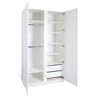 Dulap Linear Andra Petra LD-D2ME-4 120 x 60 x 220 / PAL / Alb photo 4