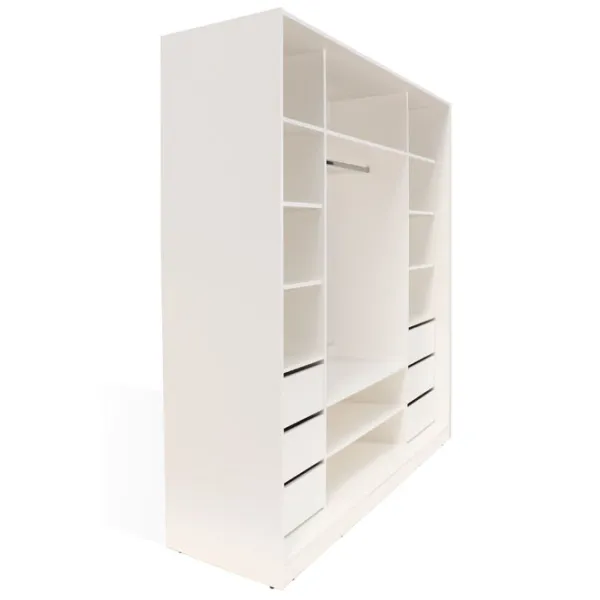 Dulap Glisant Andra Gama Petra LDC-D3XLE-4 200 x 60 x 220 / PAL / Alb photo 2