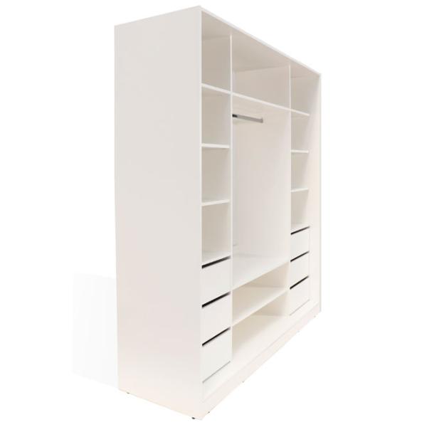 Dulap Glisant Andra Gama Petra LDC-D3XLE-4 200 x 60 x 220 / PAL / Alb photo 2