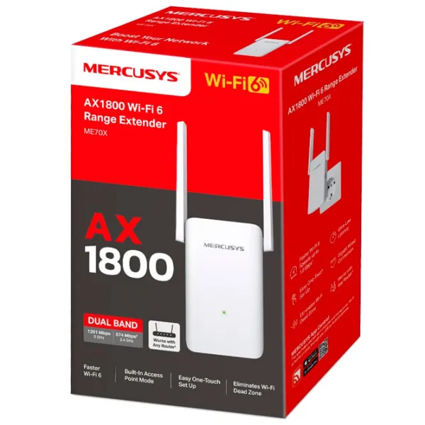 Усилитель сигнала Mercusys ME70X Экстендер/ Белый photo 3