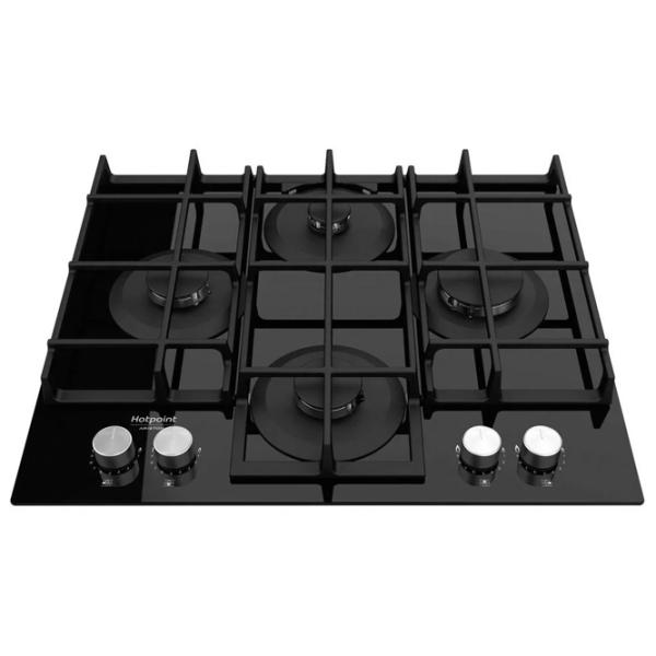 Plită încorporabilă pe gaz Hotpoint-Ariston HAGS 61F/ BK Sticlă călită/ Black photo 3