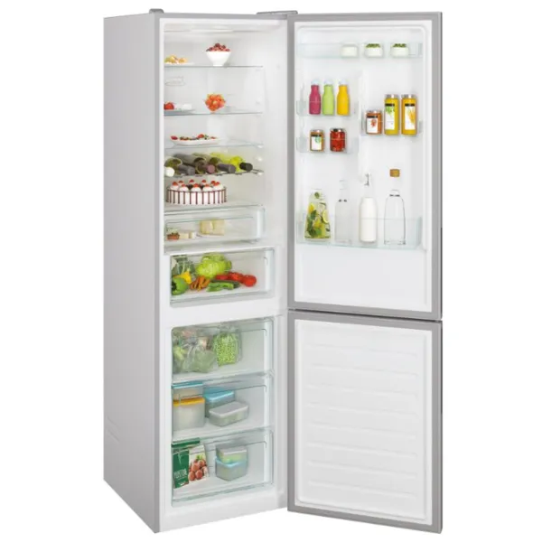 Frigider Candy CCE7T620DS cu congelator jos 377 l / 200 cm / Silver photo 3