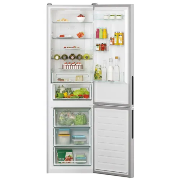 Frigider Candy CCE7T620DS cu congelator jos 377 l / 200 cm / Silver photo 4