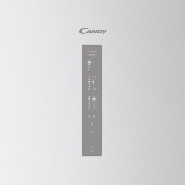 Frigider Candy CCE7T620DS cu congelator jos 377 l / 200 cm / Silver photo 5