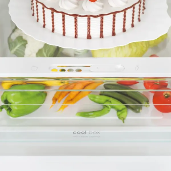 Frigider Candy CCE7T620DS cu congelator jos 377 l / 200 cm / Silver photo 6
